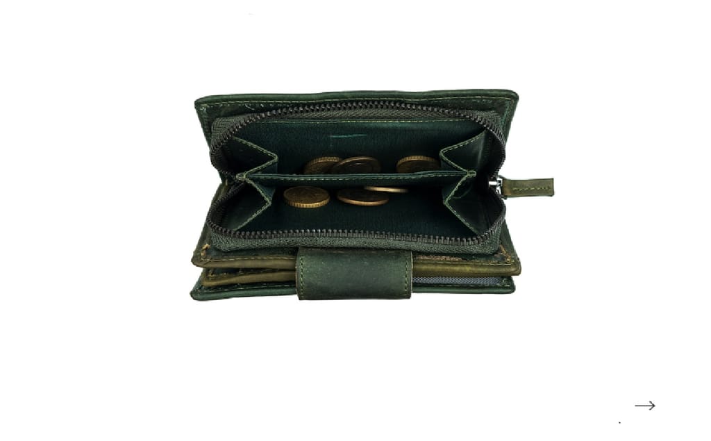 Genuine Leather Bifold Wallet for Men with RFID Blocking, Handmade Minimalist Front Pocket Wallet view 2