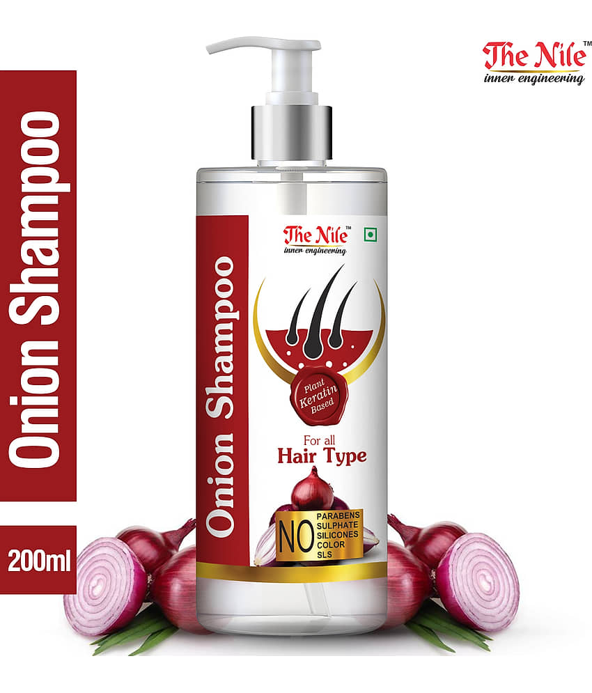 The Nile Red Onion Shampoo 200 ML + Sweet Almond 100 ML + Onion BlackSeed 100 ML Shampoo 400 mL Pack of 3 view 2