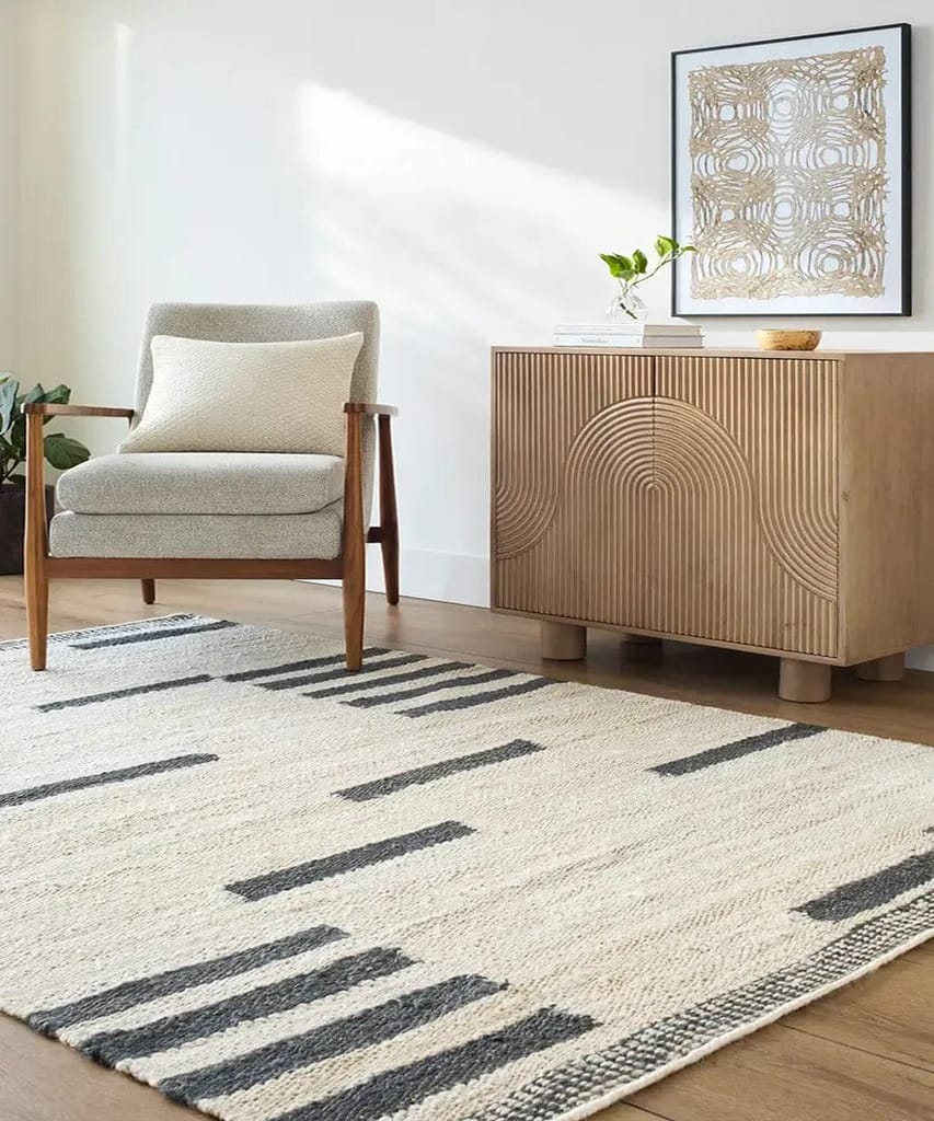Hand Tufted Granada Beige Wool Rug view 2