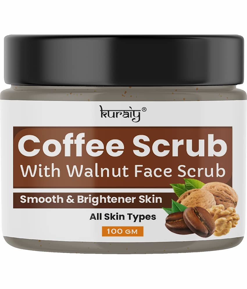 KURAIY Coffee Smooth And Brighter Skin Face Scrub for All Skin Types 100g (Pack Of 2) view 2