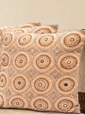 fashnita Embroidered Cushions Cover (Pack of 2, 16 cm*16 cm, Brown) view 2