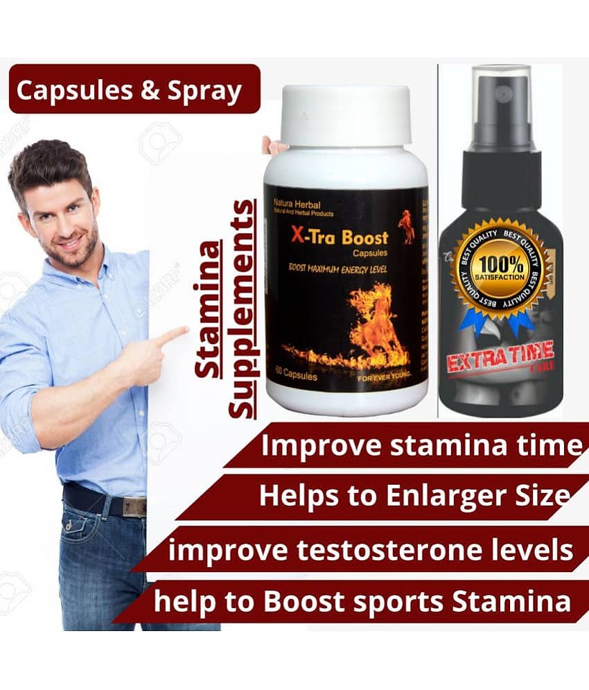Captain Biotech ETC Spray & X-Tra Maxx-Stamino, Time, Size Enhance Capsule 60 no.s view 2