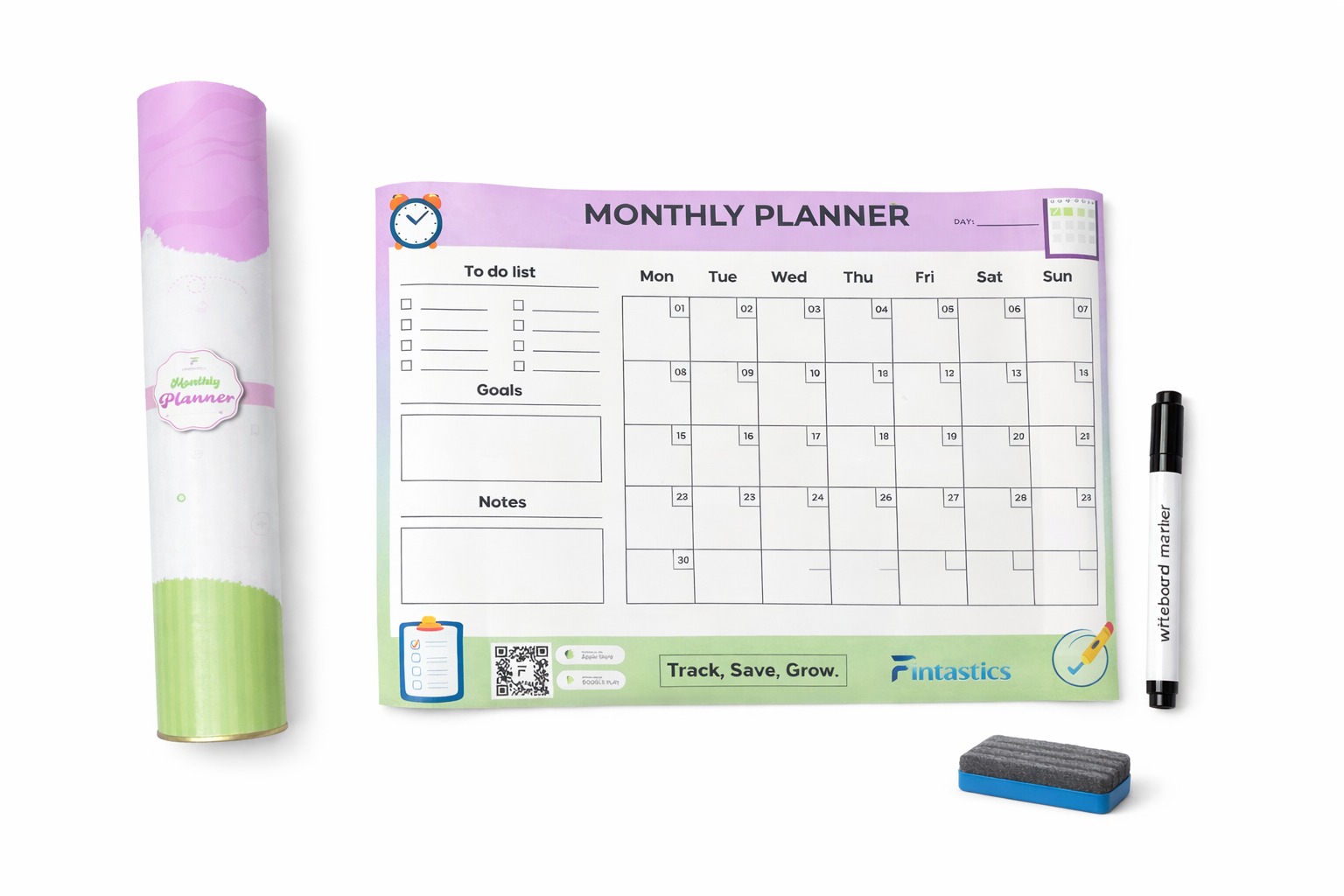 Fintastics Magnetic Monthly Sheet Planner