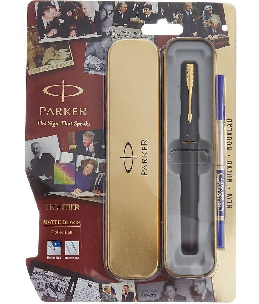 Parker Frontier Matte Black GT Roller Ball Pen, Pack Of 2 view 2
