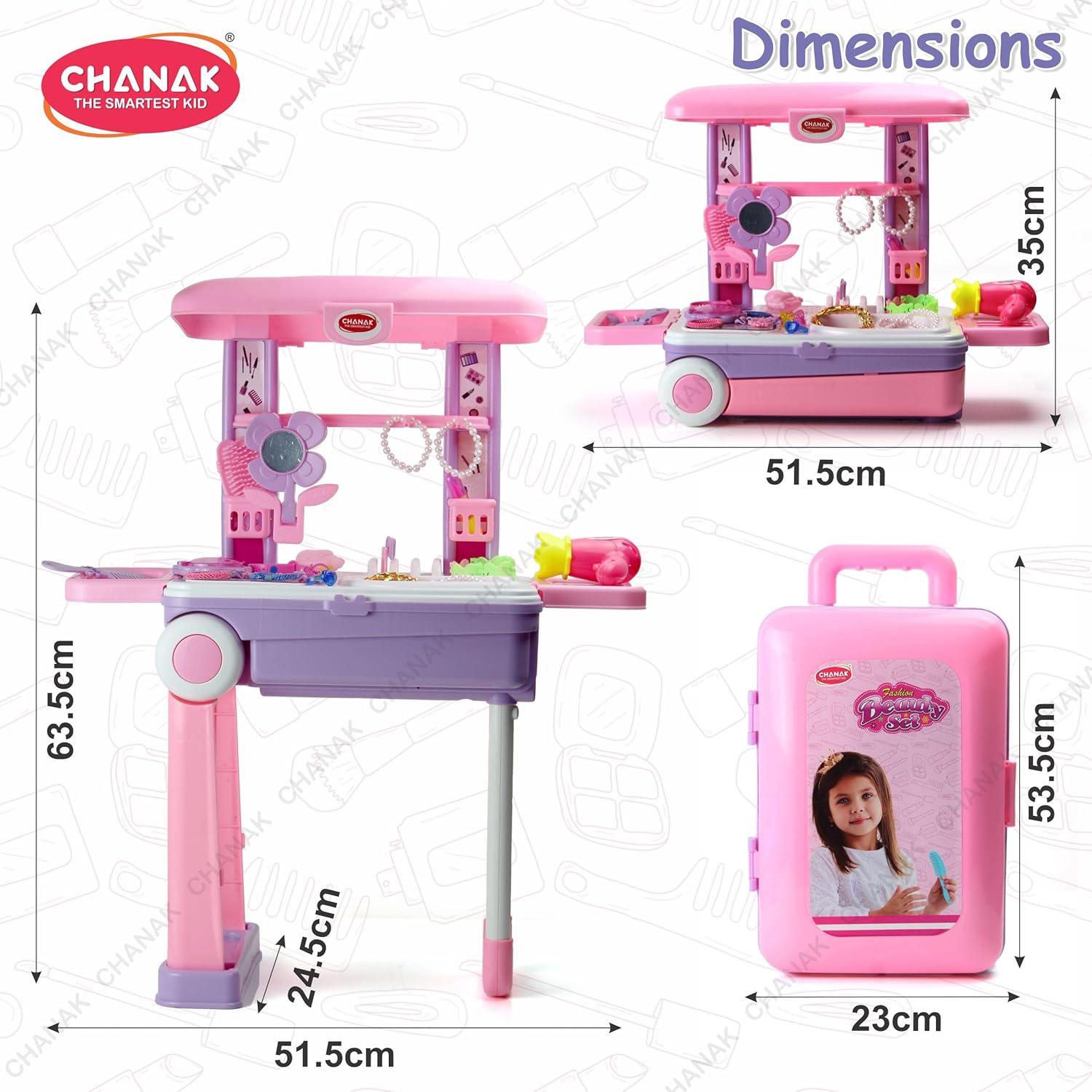 Beauty Set Suitcase On Wheel with 23 Pieces view 2