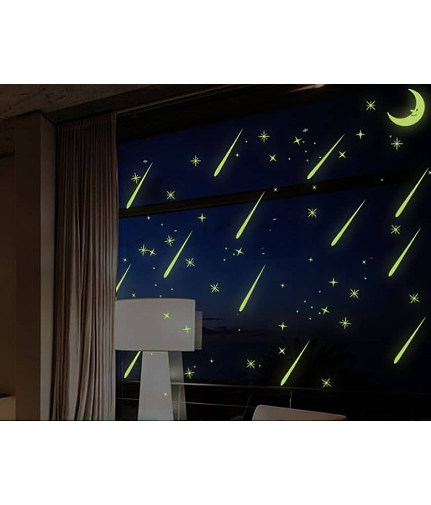 Jaamso Royals Wall Stickers - Glow in Dark PVC Vinyl Green Wall Sticker - Pack of 1 view 2