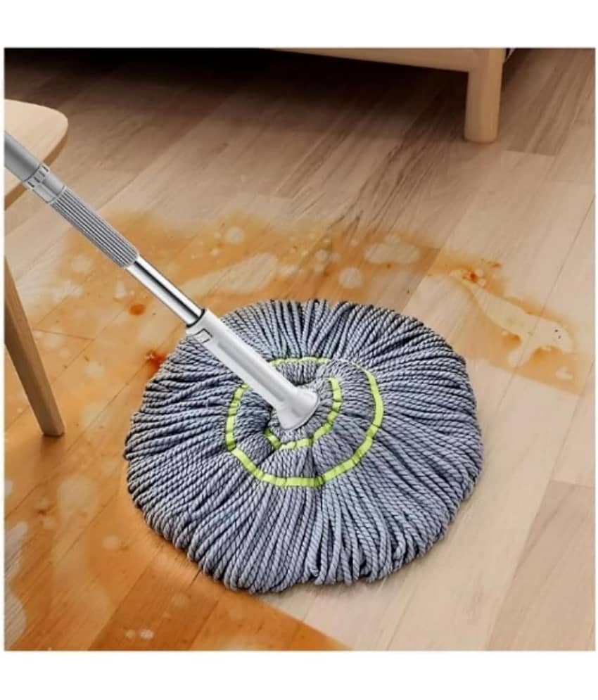 Theos Microfiber Twist Mop for Floor Cleaning, Squeeze Twist Mop Stick, Durable Dust Easy to Use Floor Cleaner, Effective for Hardwood, Tile, and Laminate view 2