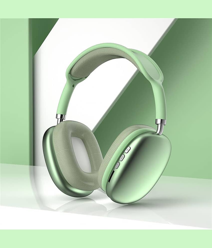 OLIVEOPS P9 Green Headphones Bluetooth Bluetooth Headphone On Ear 4 Hours Playback Active Noise cancellation IPX4(Splash & Sweat Proof) Green view 2