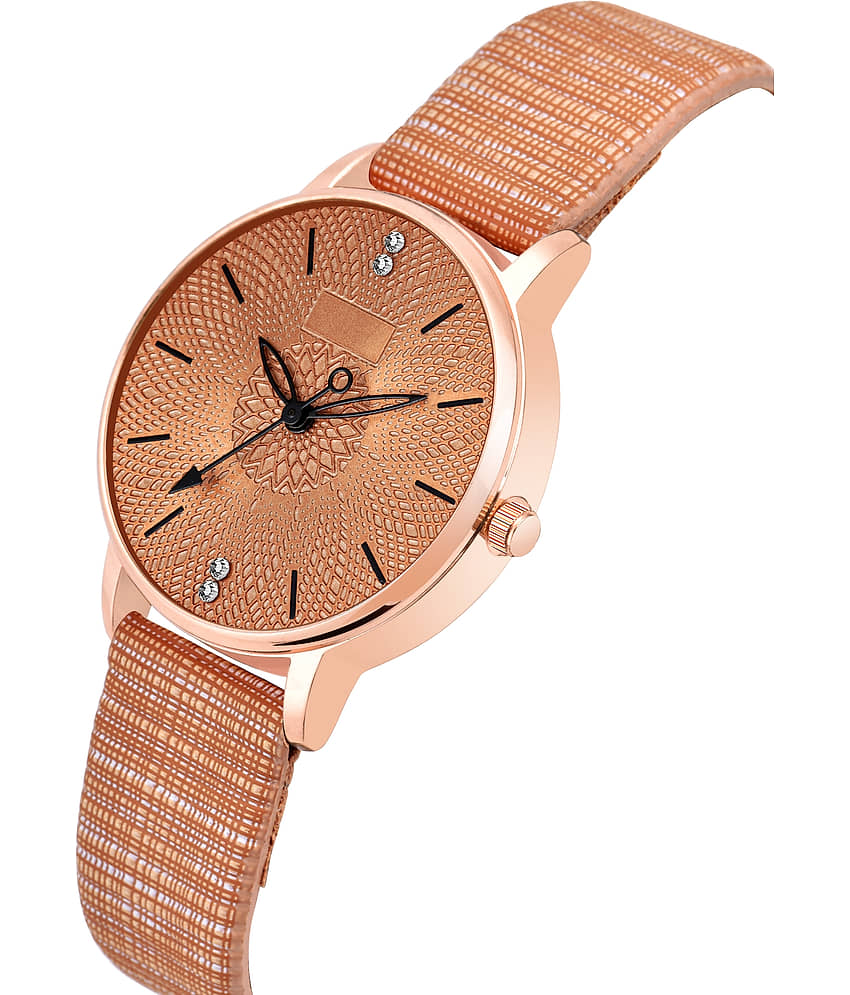Trex Brown PU Analog Men's Watch view 2