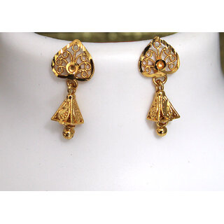 S L GOLD 1 Gram Micro Plated New gold Design Earring view 2