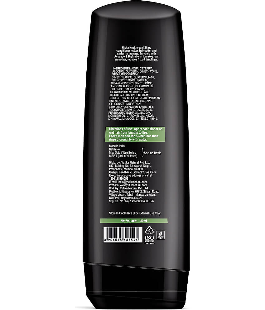 Nisha Hair Conditioner, Healthy & Shiny Conditioner with Avocado & Brahmi Oils for Strong Hair 80ml Pack of 3 (Bottle) view 2