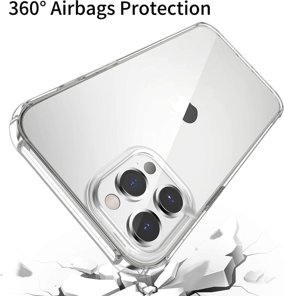 Faircost for iPhone 12 Pro Max Back Cover Shockproof (Silicon| Transparent) view 2