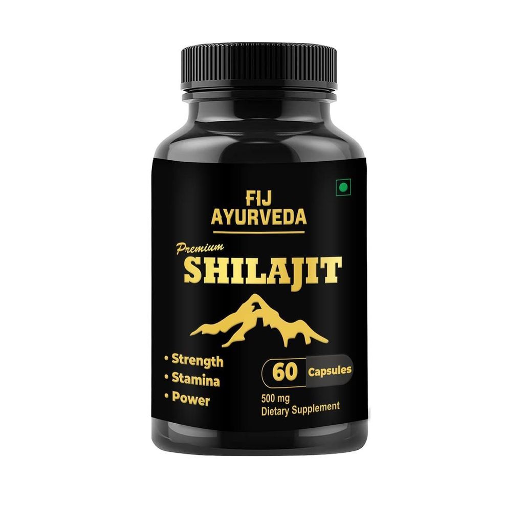 FIJ AYURVEDA Premium Shilajit Extract 60 Capsule with Pure Shilajit/Shilajeet Resin - 20Gm (Combo Pack) view 2