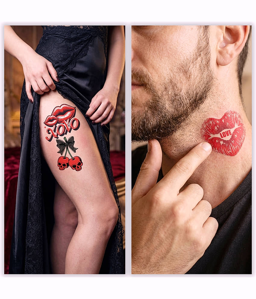 The Canvas Arts Honeymoon Realistic Look Temporary Tattoo Adults Body Tattoo view 2