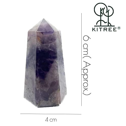 KITREE Energised Natural Lapis Lazuli Crystals Wands Obelisk Tower. (BLUE) view 2