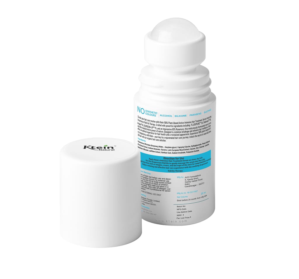 Ktein 100% Plant-Based Active Intensive Hair Treatment Serum with Acupressure Roll-On 20ml view 2