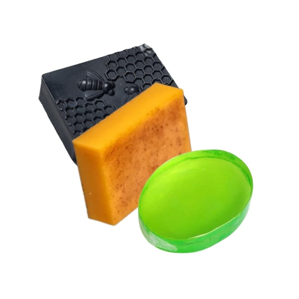 GlowMe Natural Organic Handmade Turmaric, Charcoal, Aleo Vera Soaps 100X3 Face and Bath Soap (For Skin Moisturising,| Even Skin Tone,Gently Removes Dirt and Oil) (Pack Of -3) view 2