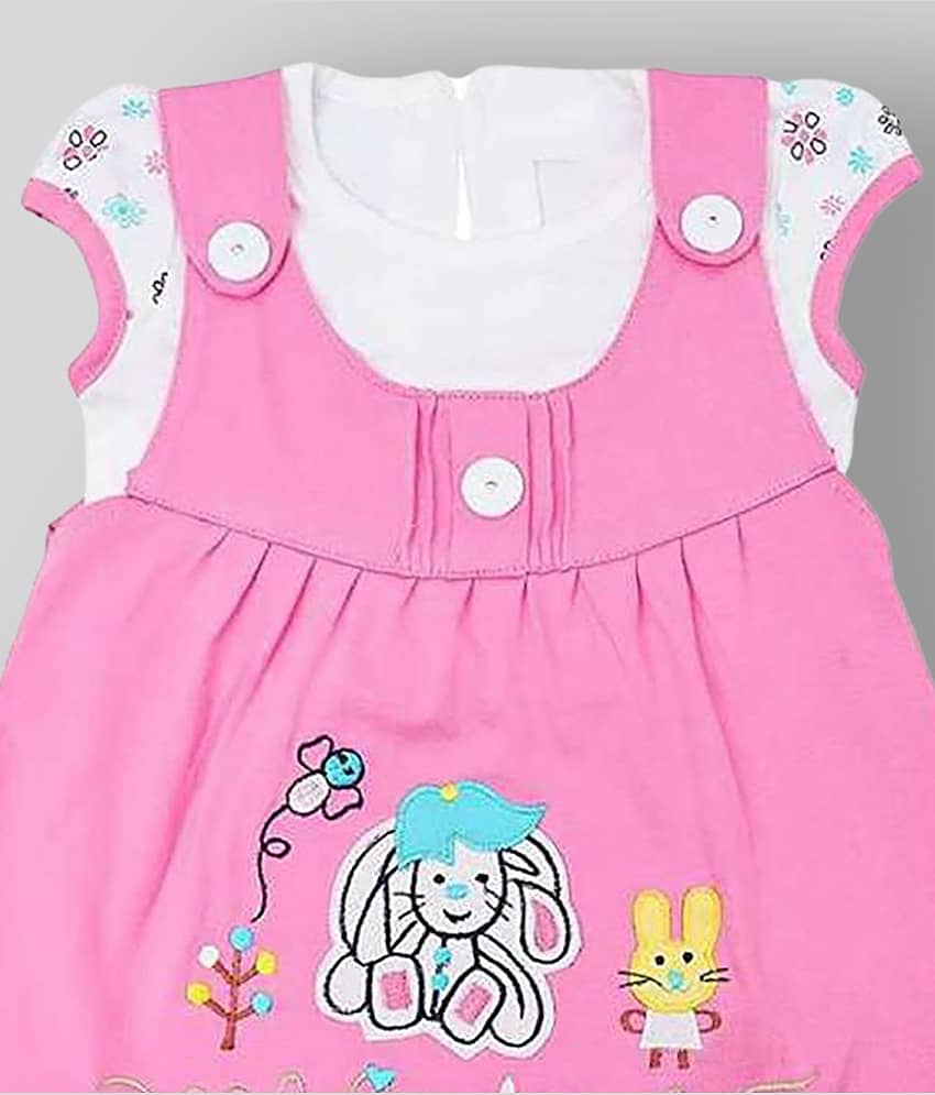 NammaBaby Pack of 1 Baby Girls Cotton Blend Dresses ( Pink ) view 2
