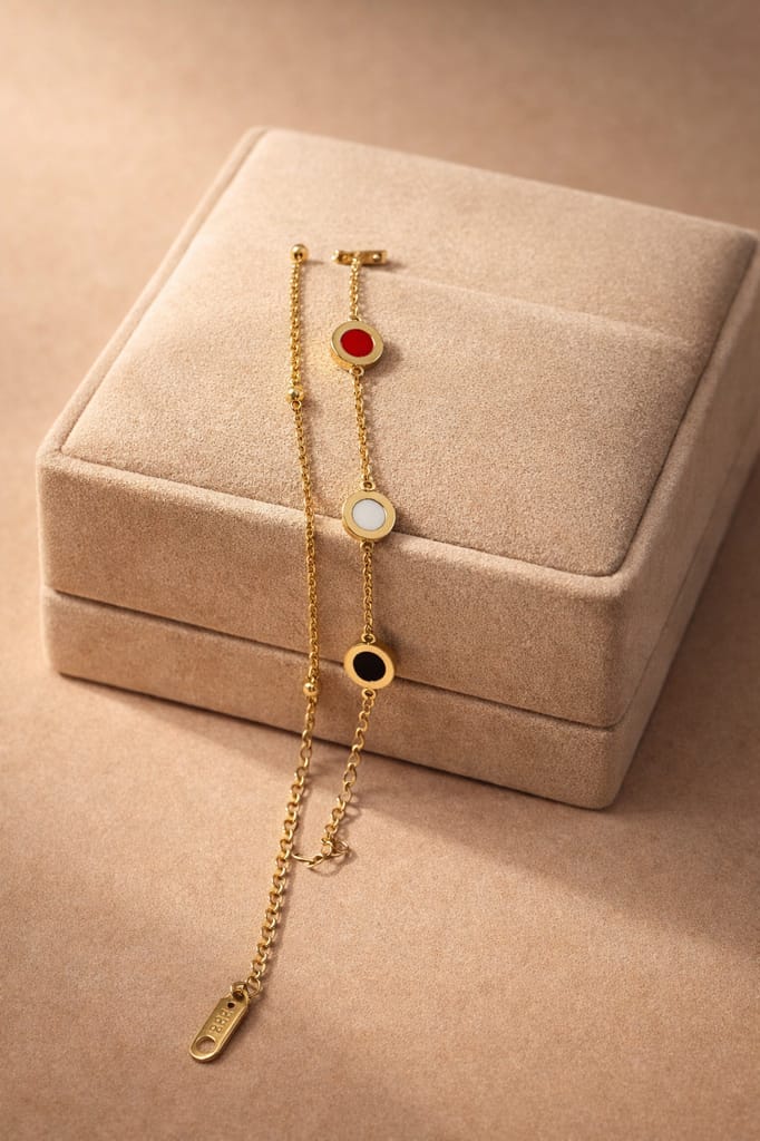 Dimplora Tricolor Enamel Elegance Bracelet view 2