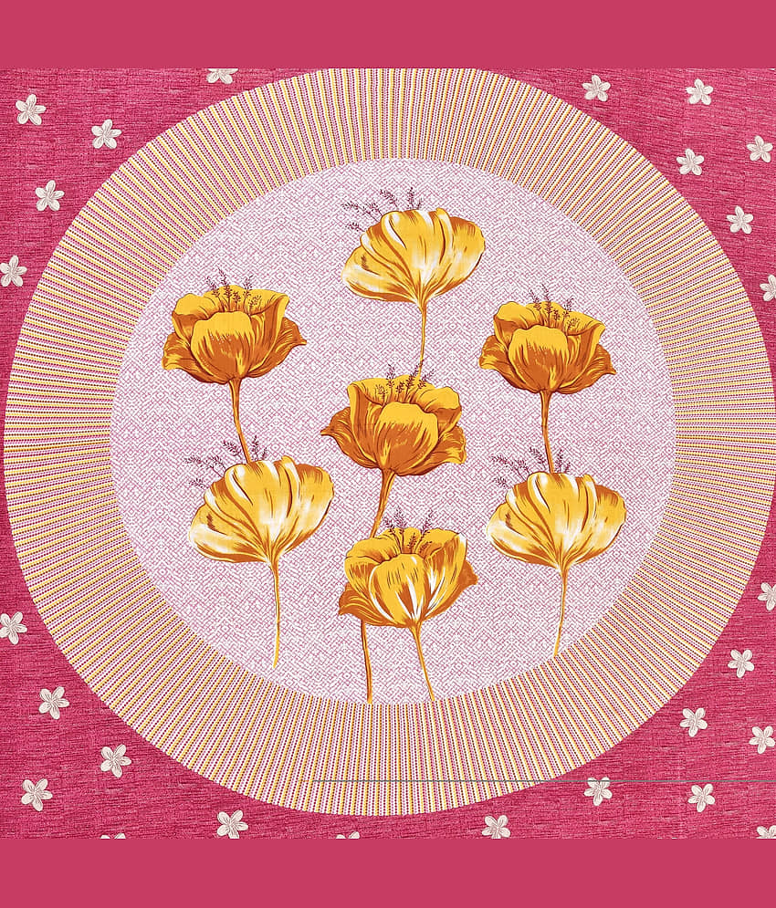 Cosito Cotton 1 Double Bedsheet with 2 Pillow Covers ( Pink ) view 2