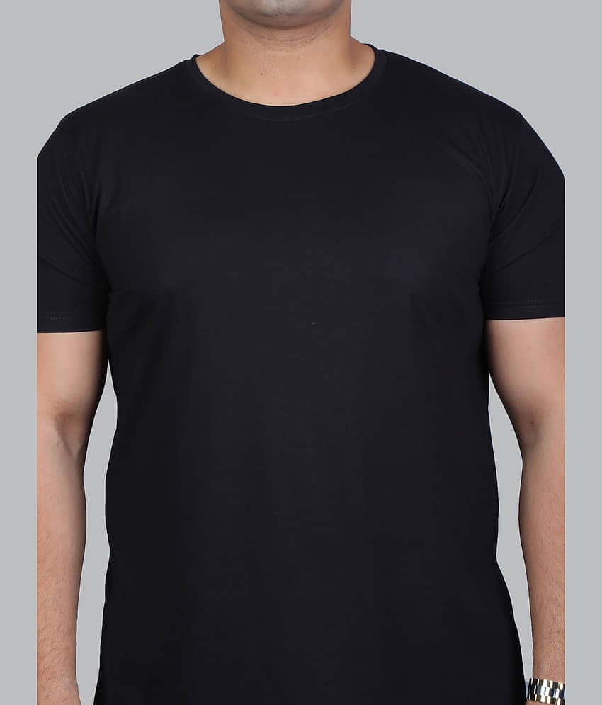 Xmex Pack of 1 Cotton Blend Regular Fit Men's T-Shirt ( Black ) view 2