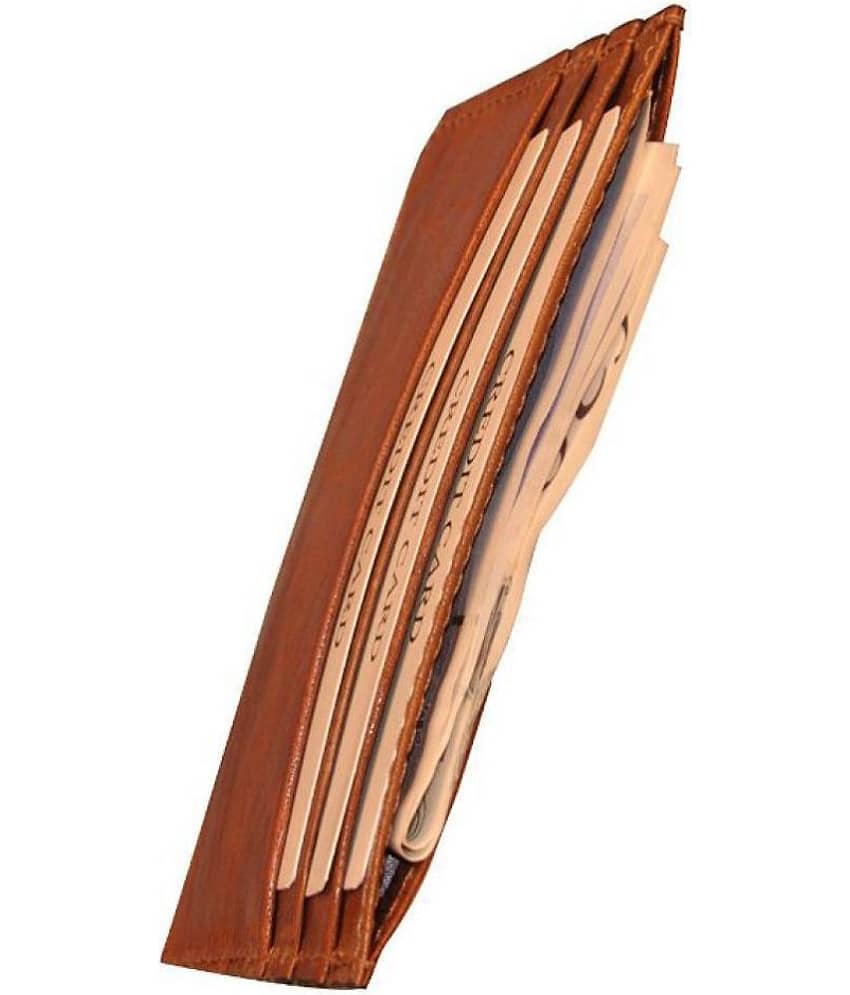 Hide&Sleek RFID Protected Genuine Brown Leather Atm Card Holder view 2