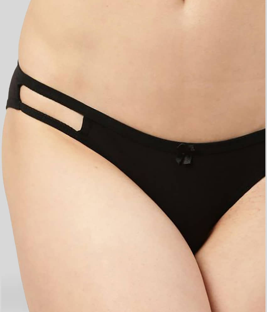 Leading Lady Pack of 3 Cotton Solid Women's Bikini Panties ( White ) view 2