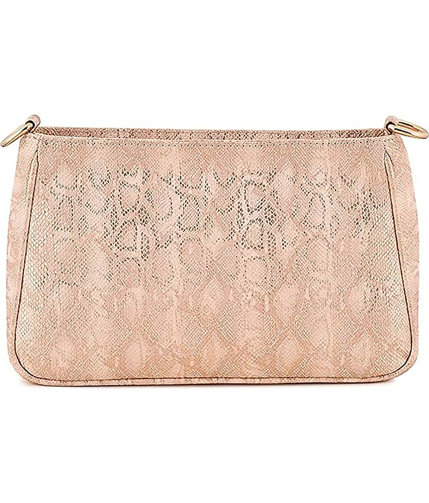 Lychee Bags Sling Bag PU Set of 1 ( Peach ) view 2