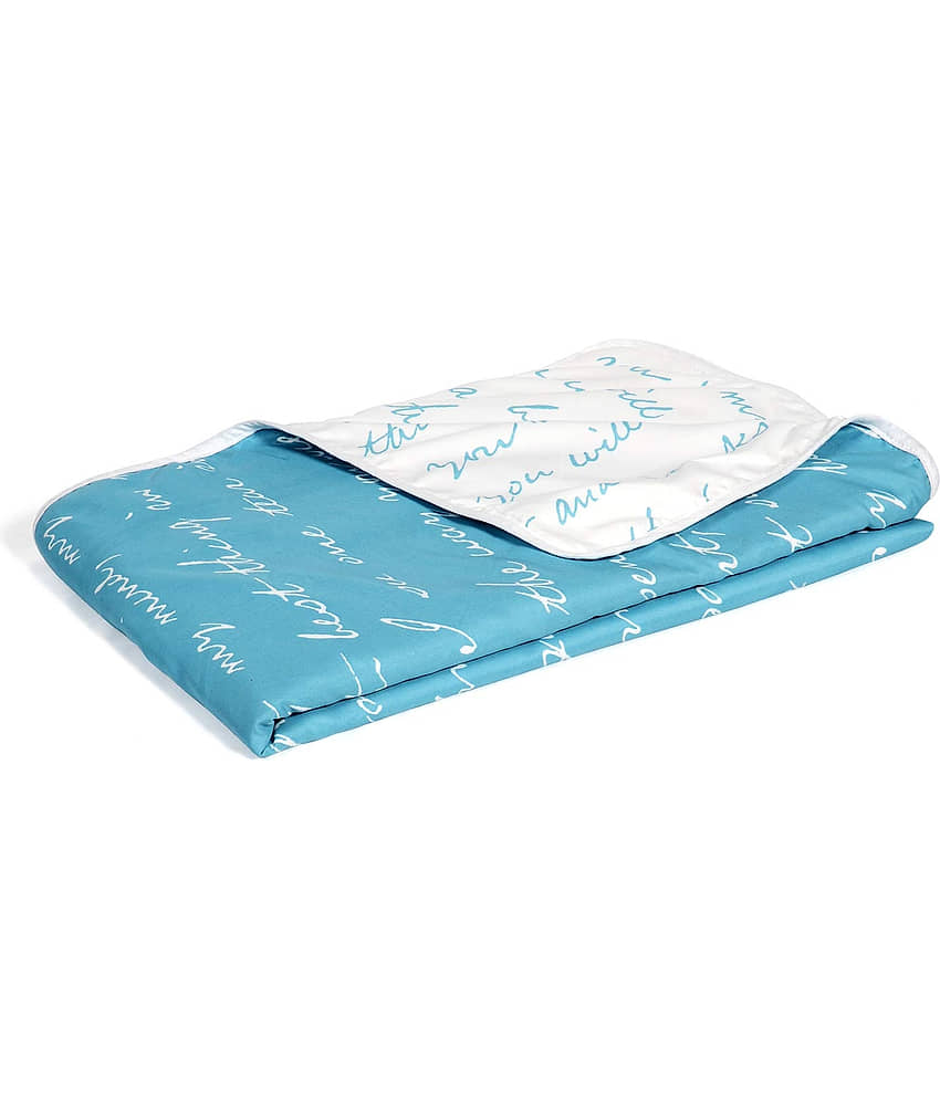 DIVINE CASA Double Polyester Blue Abstract Dohar view 2