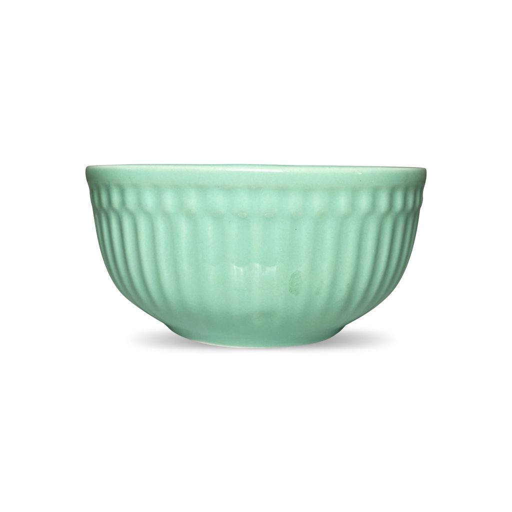 Ceramic Dining Green Linear Shaped Ceramic Soup/Cereal Bowls- Set of 2 view 2