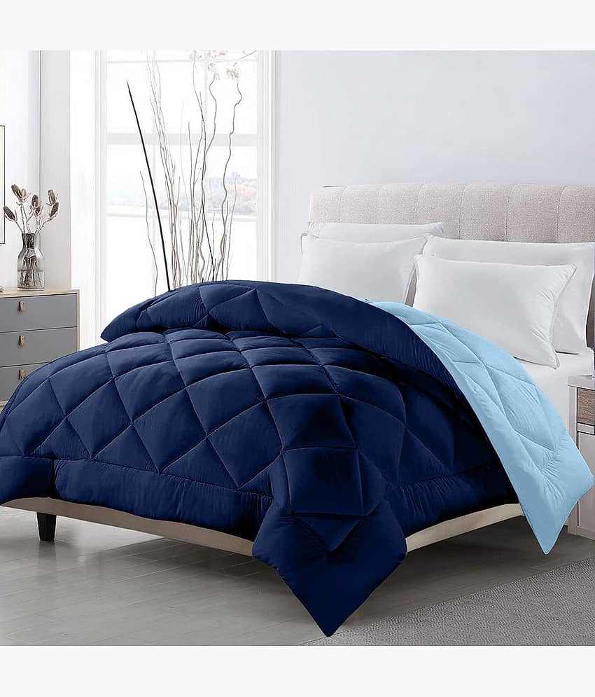 Jinaya's Microfiber Solid Single Size Comforter ( 229 x 152 cm ) - Blue ( ) view 2