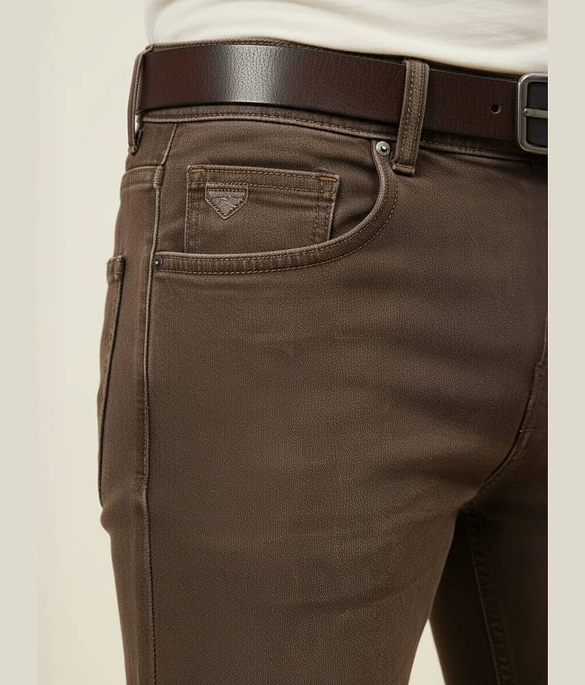 plounge Regular Fit Clean Look Men's Jeans ( Coffee ) view 2