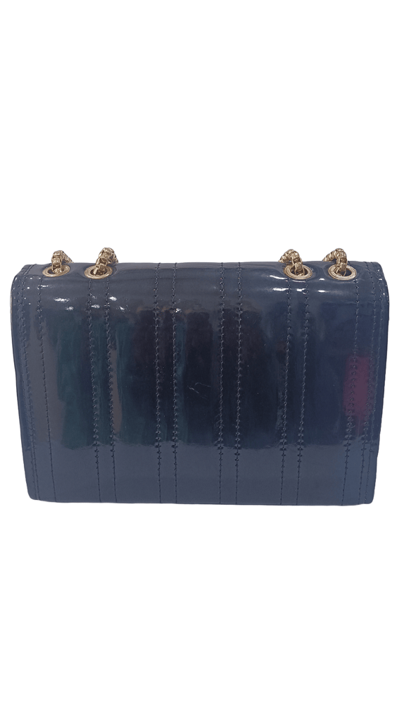 Black Quilted Faux Leather Chain Strap Shoulder Bag view 2