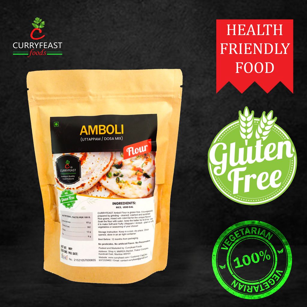 Curryfeast Amboli Flour/Uttapam Flour/Pre Mix/Gluten Free (500 gm) view 2