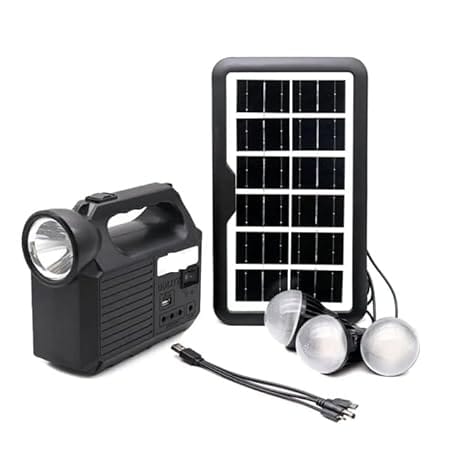 Solar Powered LED Emergency Light Kit with Flashlight view 2