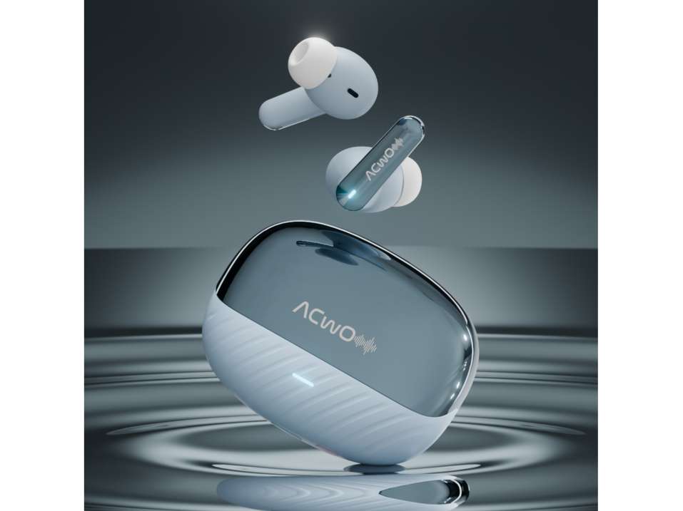 ACwO Dwots 333 Earbuds, 120Hrs Playtime, True Wireless Hexa Mics with Hybrid ANC & Ai-Enc, 48Db Noise Cancellation, 50Ms Low Latency - Lavendar-Blue