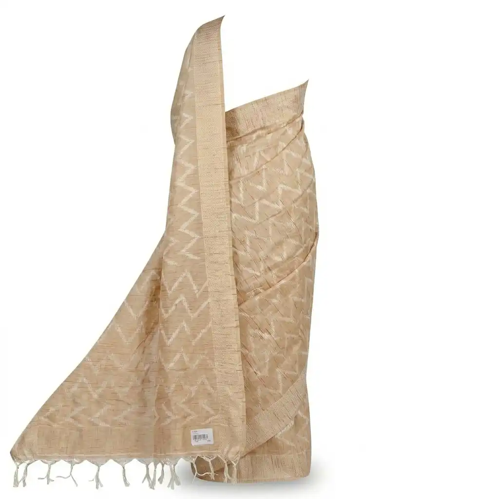 Light Beige Sambalpuri Saree view 2
