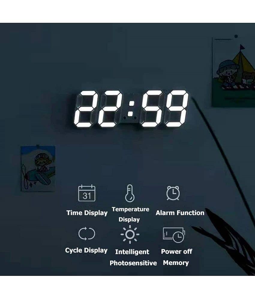 Ramdev Enterprises Digital Plastic Table Clock - Pack of 1 view 2