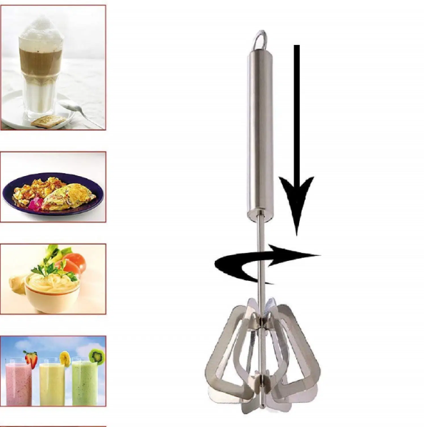 forral Manual Egg Beater Lassi/Butter Milk Maker/Mixer Hand Blender/Rawai view 2