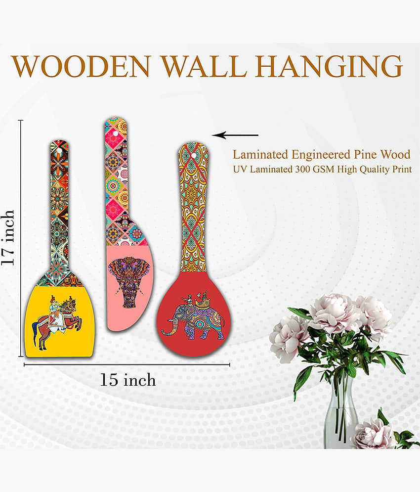 Saf Wood Wall Sculpture Multi - Pack of 3 view 2