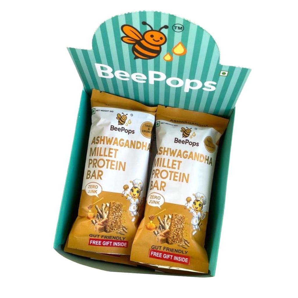BeePops Millet Protein Bars-Ashwagandha (6NX30G) view 2