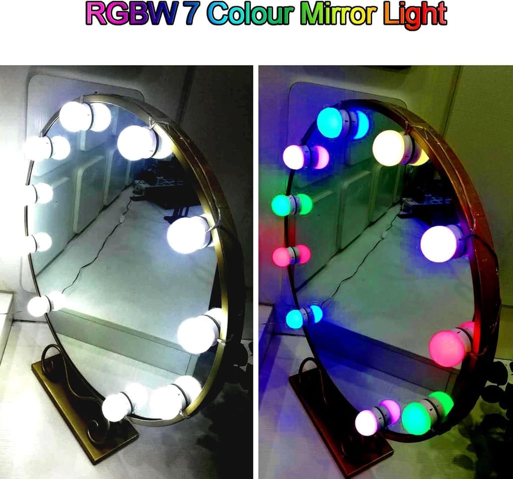 GLOWSERIE Hollywood Style Lighted Dressing Table Mirror view 2