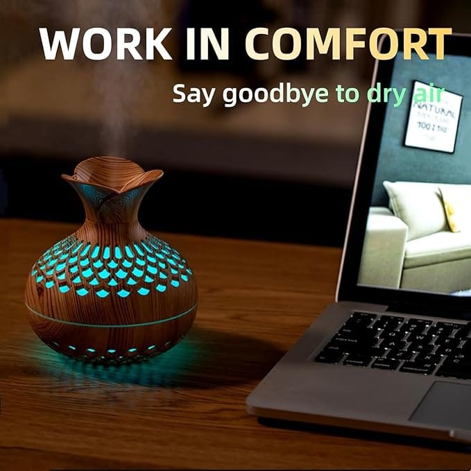 Flower Humidifier & Aroma Diffuser – Cool Mist Humidifier for Home, Bedroom, Car view 2