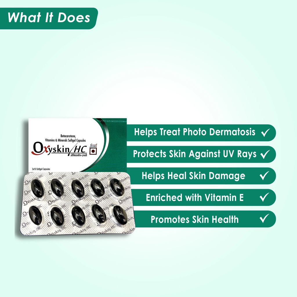 Oxyskin HC Oral Sunscreen Softgel Capsule view 2