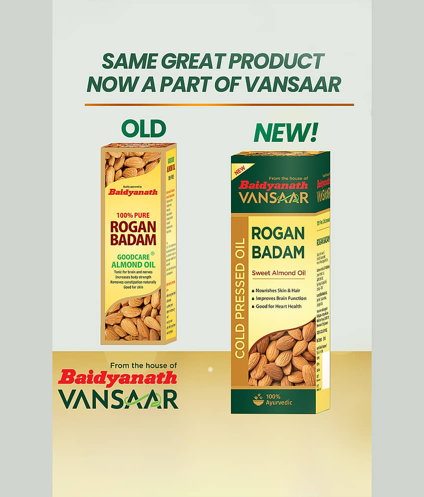 Vansaar Rogan Badam Oil 50Ml| 100% Pure Badam Tel For Glowing Skin & Hair Growth view 2