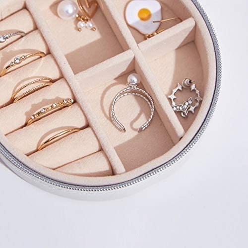 Round Mini PU Leather Small Jewelry Box view 2