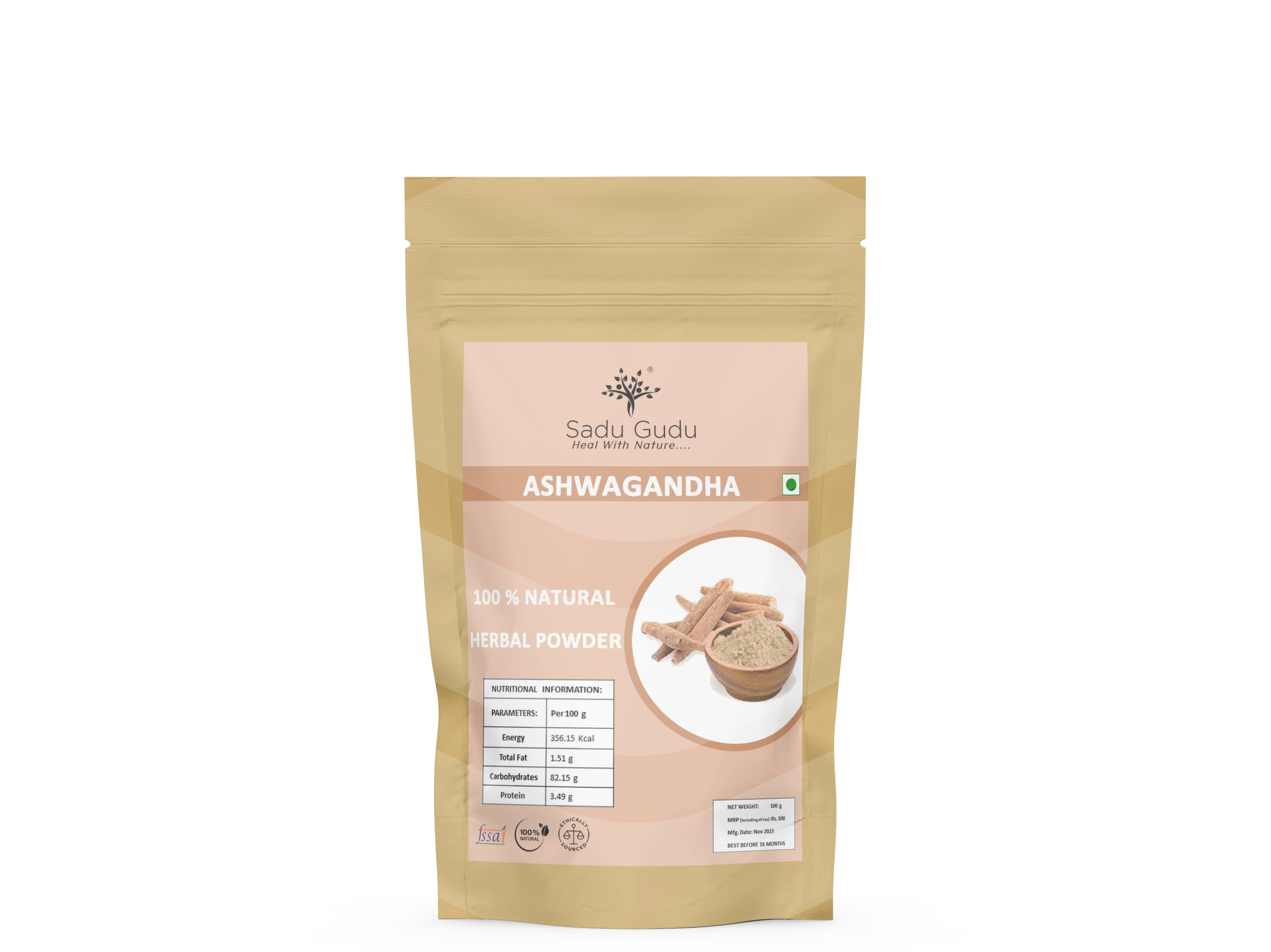 Sadugudu Ashwagandha Powder 100g