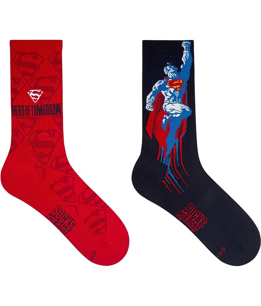 SOCKSXPRESS Pack of 2 Men's Cotton Blend Mid Length Socks ( Multicolor )