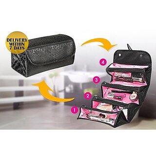 Roll N Go Black Cosmetic Bag