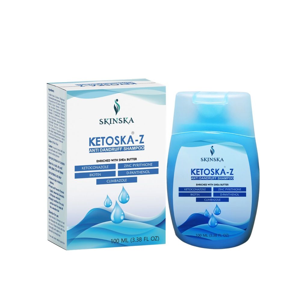 Ketoska Anti Dandruff Shampoo with Ketoconzole, Zinc Pyrithione, Climbazole, Biotin and D-Panthenol, 100ml view 2